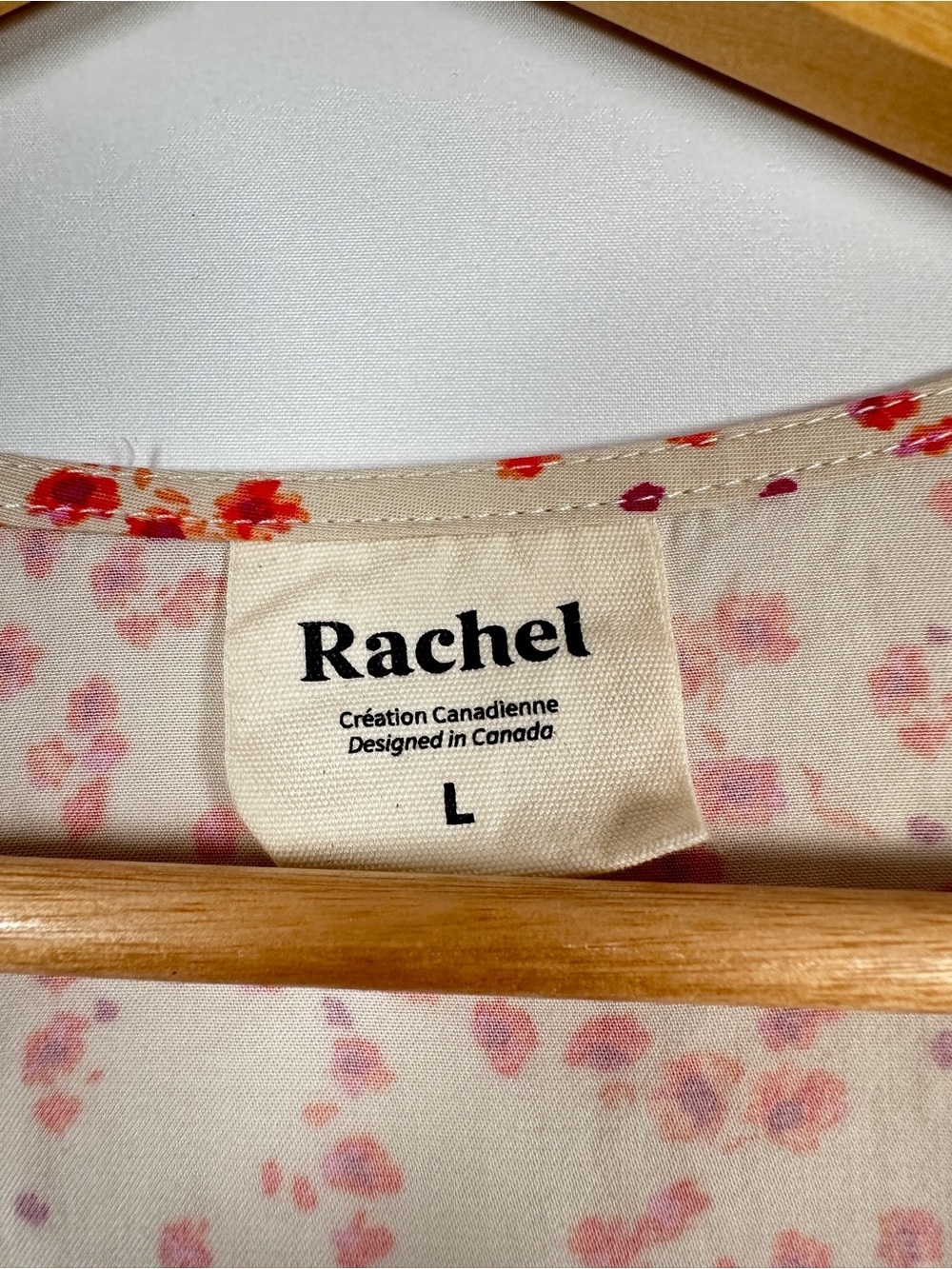 Rachel EcoVero Tencel Wrap Midi Dress Red Floral Ruffle L Cottagecore - Picture 4 of 8
